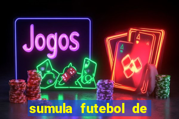 sumula futebol de campo word